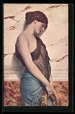 Ansichtskarte Frau mit