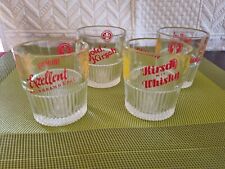 4 Whisky Gläser DDR Sehr Selten Pressglas Ostalgie Vintage 