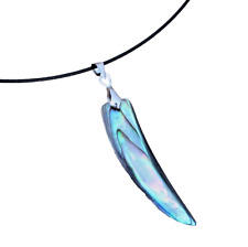 Horn, Paua Abalone Muschel Anhänger ,ca. 4 cm ,mit   Stahldraht (  TV-26 )