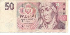 Geldschein Banknote Tschechien