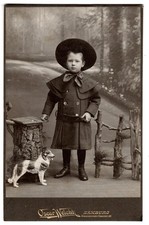 Cabinet Photo Boy with Dog Toy