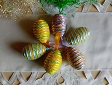 6 Deko Eier Ostereier 7cm