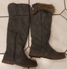 Stiefel Damen grau mit Fell Gr. 39