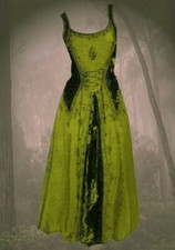 Gothic mittelalter kleid samt - mittelalter,