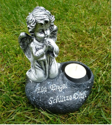 Grabschmuck engel auf stein - auf,