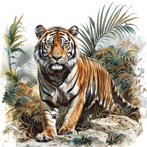 Wandbild tiger raubkatze deko - wandbild,