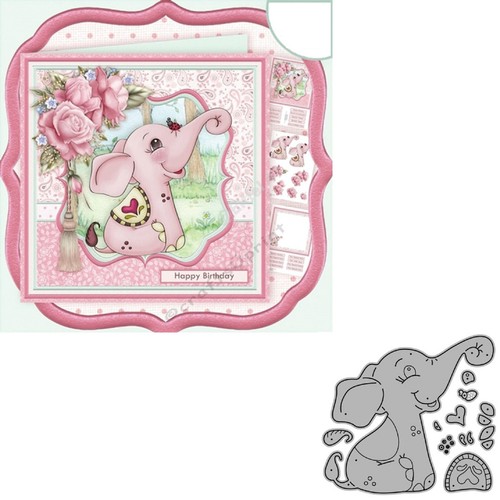 Stanzschablone elefant liebe - stanzschablone,