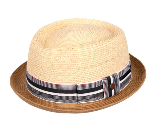 Porkpie trilby raffia paper - porkpie/trilby-, raffia/paper