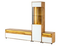 Wohnwand Wildeiche 230x38x168