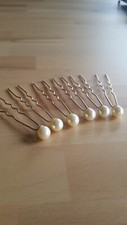 6 Haarnadeln Perle creme 8 mm HN 8 NEU Haarschmuck Brautschmuck Kopfschmuck NEU