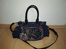 " DESIGUAL " BOLS - blaue Handtasche mit Blumen bestickt !!!