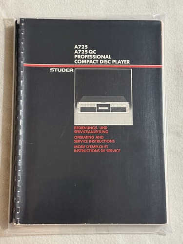 Revox a725 serviceanleitung - a725,