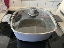 Glasdeckel WOLL Diamond Lite Guss-Kasserolle Viereck-Bratentopf 6l 28x 28 cm