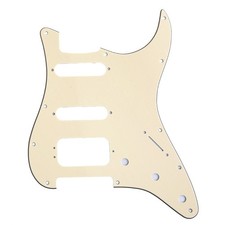 Musiclily Pro 3Ply Cream 11 Hole HSS Guitar Pickguard For USA Strat Open Pickup