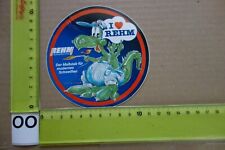 Alter Aufkleber Handwerk Metallbau Schweißen REHM SCHWEISSTECHNIK