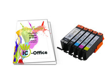 5 Original DRUCKER PATRONEN CANON Pixma TS5050 TS7750 MG5750 MG6850 100 Blatt