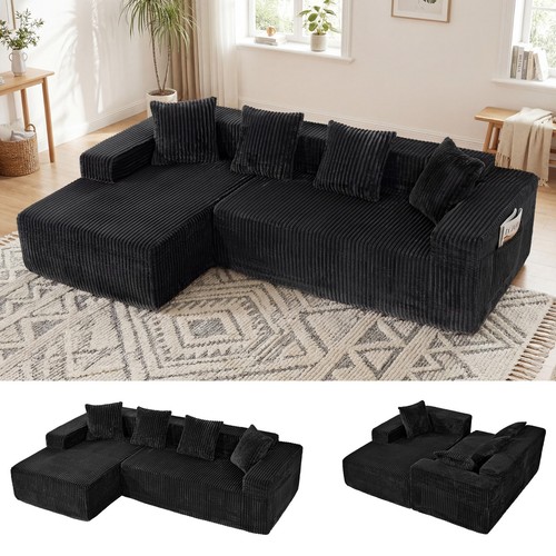 Corduroy ecksofa sofa form - sofa,, l-form