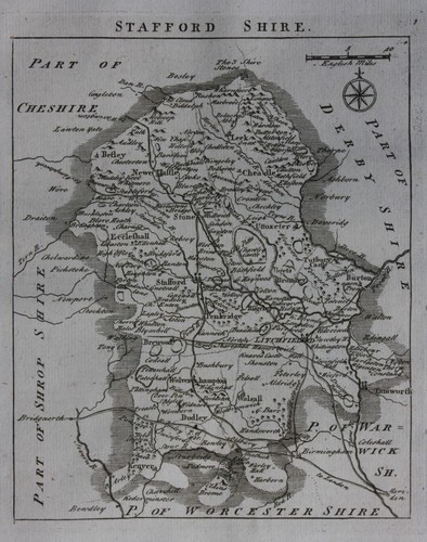 Original antike karte england - karte,