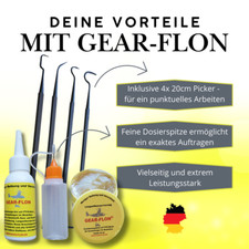 Set Modellbau Hochleistungsöl-Fett mit PTFE 100ml plus Dosierflasche u. 4 Picker