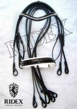 Leder Weymouth Pferd schwarze