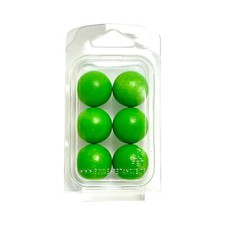 Boule Pétanque - 6 Zielkugeln - Farbe Hellgrün - im Blister 