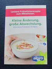 Alpro "Leckere Frühstücksrezepte zum Mitnehmen" Rezepte Werbeprospekt