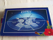 Servierplatte  - Walther Glas "Esprit" Blumen-Dekor 41 cm - Kuchenplatte - OVP