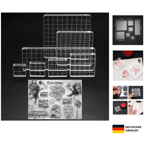 Acryl stempelblock set tlg - stempelblock, 7-tlg