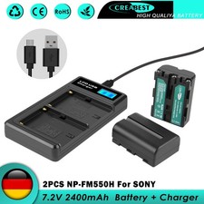 2Pcs NP-FM500H Akku & Dual