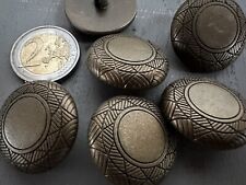 5 Knöpfe 28mm  messing schwarz Ösenknopf Trachten Ornament Halbkugel
