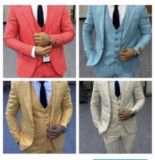 Slim Fit Herrenanzug mit Weste