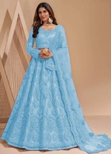 Lehenga Choli Light Blau
