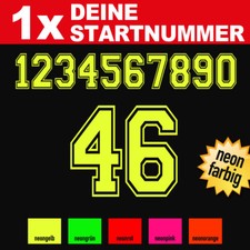 Startnummer Neongelb Zahlen