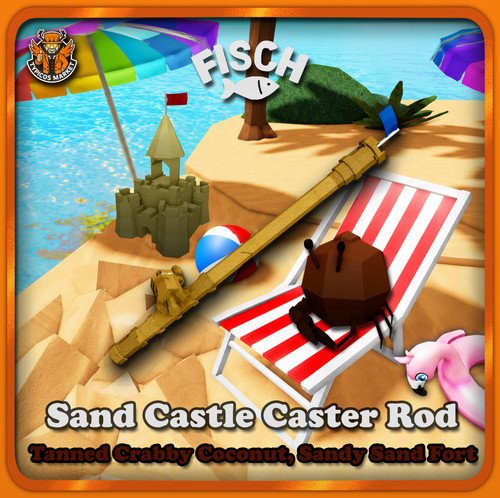 Fisch sand castle caster rod - castle,