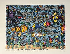 James RIZZI: original 3D Werk „SOMETHING FISHY GOING ON“, handsigniert, 1995