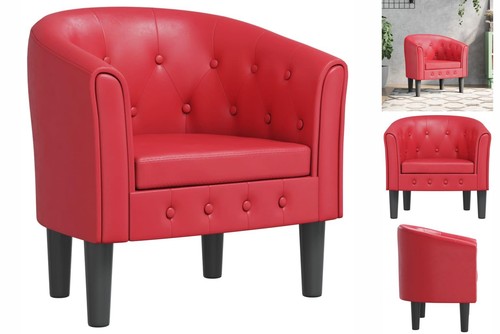 Clubsessel rot kunstleder - clubsessel,