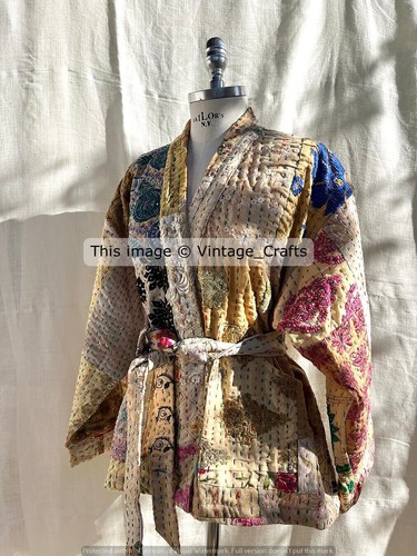 Patchwork style kimono jacke - patchwork,