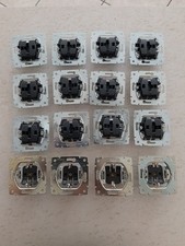 12x Legrand Wechselschalter  Pro 21,  775806 Neuwertig u. 4Steckdosen Unterteile