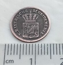 1862 Deutsche Staaten Bayern 1 Kreuzer Münze K.Bayerische Scheidemunze Ref:A106