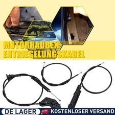 3x Bowdenzug Motorhaube