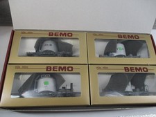 Bemo Spur H0m 7450 100 Güterwagen Set 4.-teilig der Rhb in OVP1