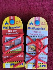 Mini Bandolino Feuerwehr Traktor Bagger LKW Set 72 und Set 66 ( 2 Stück )