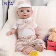 19" Full Silicone Reborn Baby Boy Doll Friendly Real Lifelike for Kids
