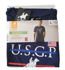 Herren T Shirt Livergy US Grand Polo Größe L 52 54 100% Baumwolle Navy