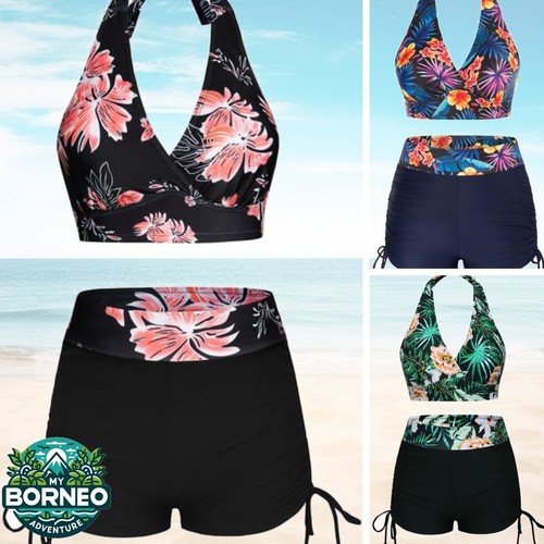 Damen bikini boyshorts - bikini, set