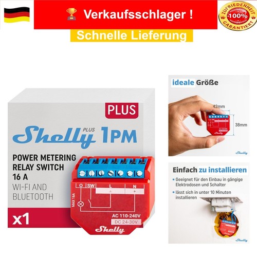 Shelly plus 1pm - 1pm, bluetooth