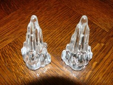 1 Paar alte Kristall Ersatzteile für Wandlampen Lampen Eiszapfen Zapfen Lüster