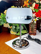 Schreibtischlampe Tischlampe Banker Lampe schwarz Tischleuchte Edelstahl "RAR"