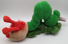 Stofftier Raupe grün rot ca