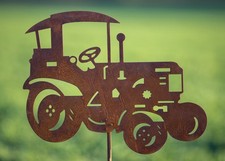 Gartenstecker Traktor Trecker